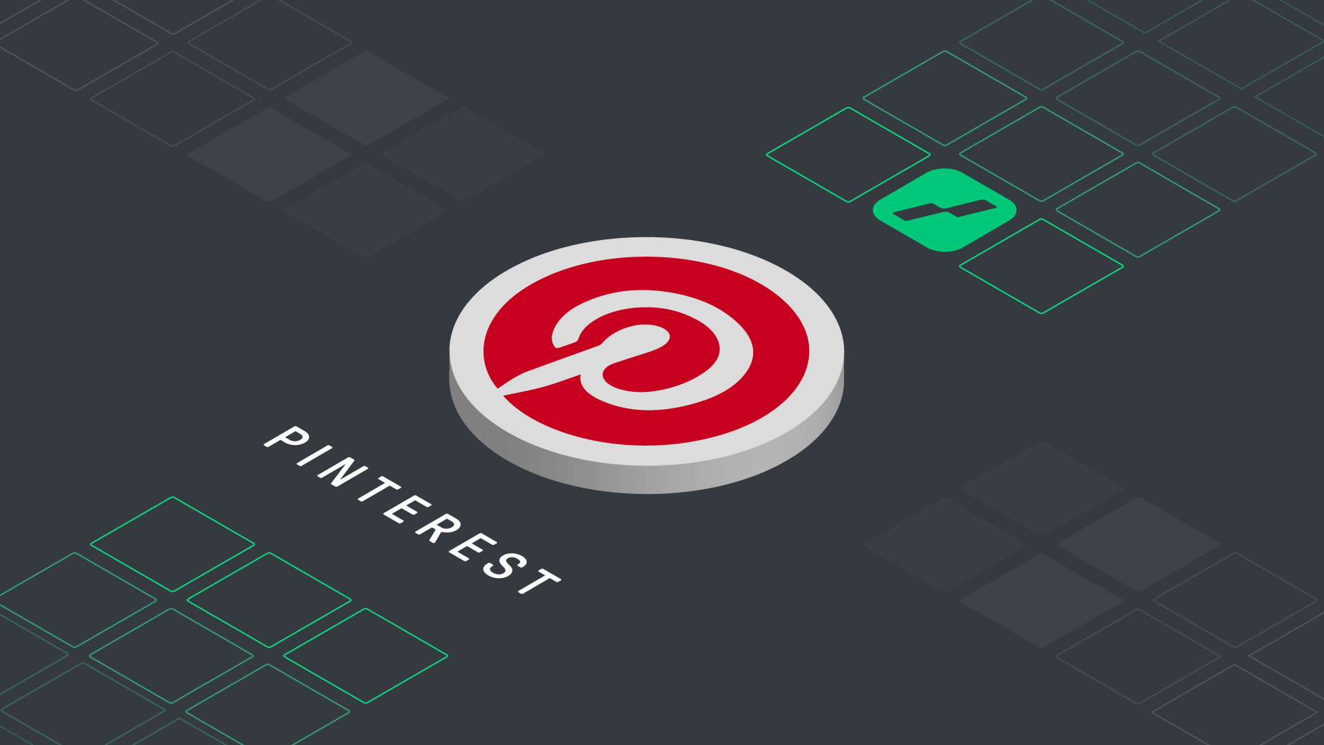 Akcie Pinterest a logo společnosti