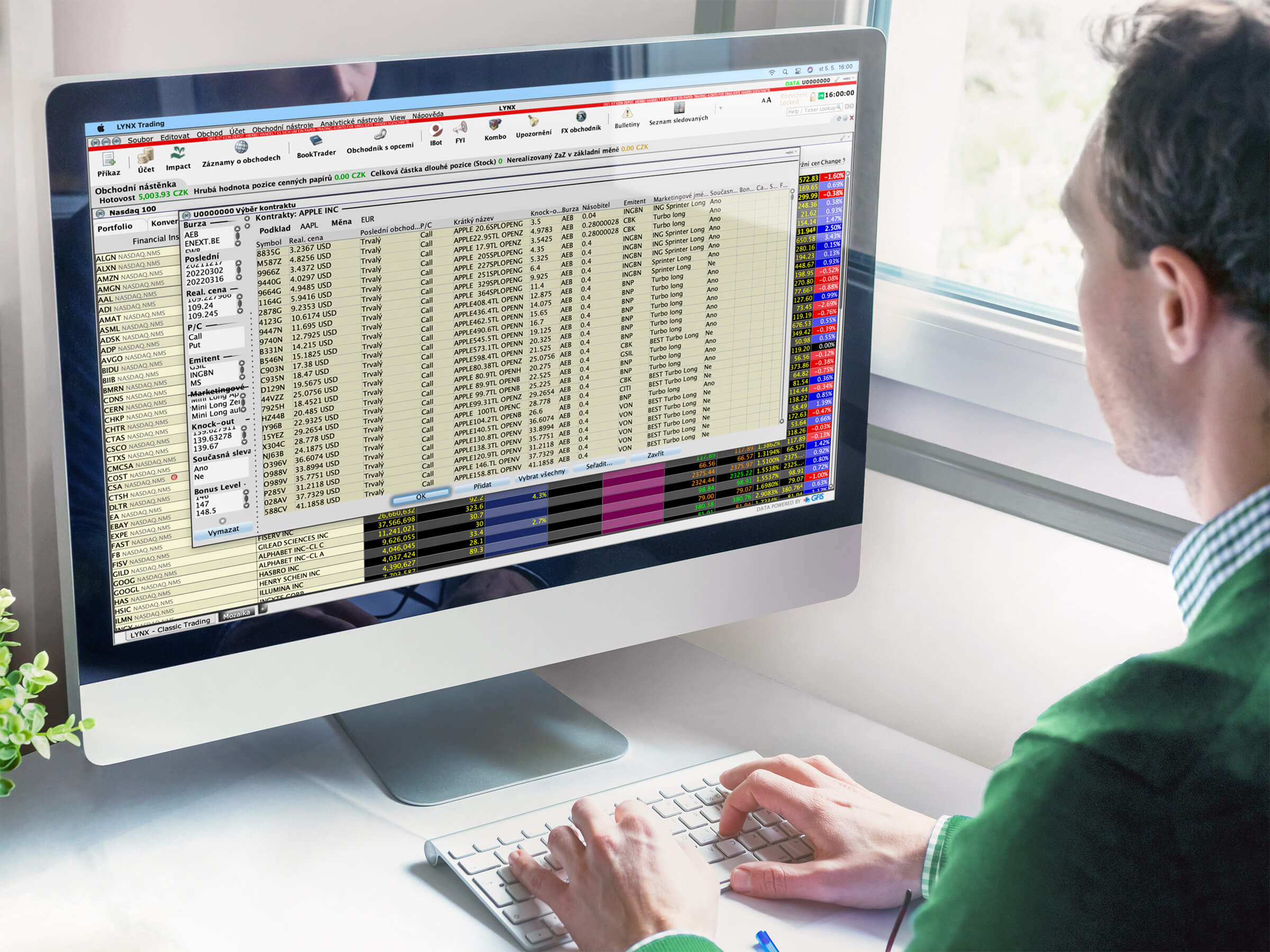 Založte si účet prostřednictvím LYNX a získejte demo účet Investor obchodující certifikáty na demo účtu