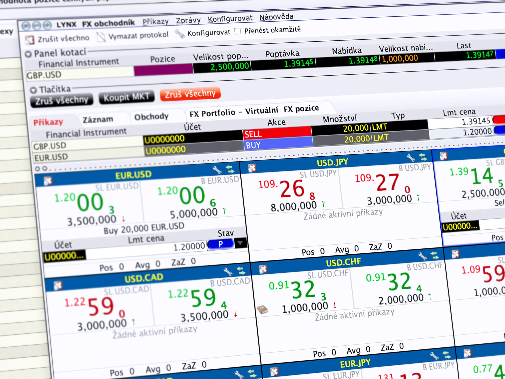Jednoduše vytvořte obchodní příkaz jedním rychlým kliknutím Detail obchodního nástroje FX Trader a zadávání obchodních příkazů