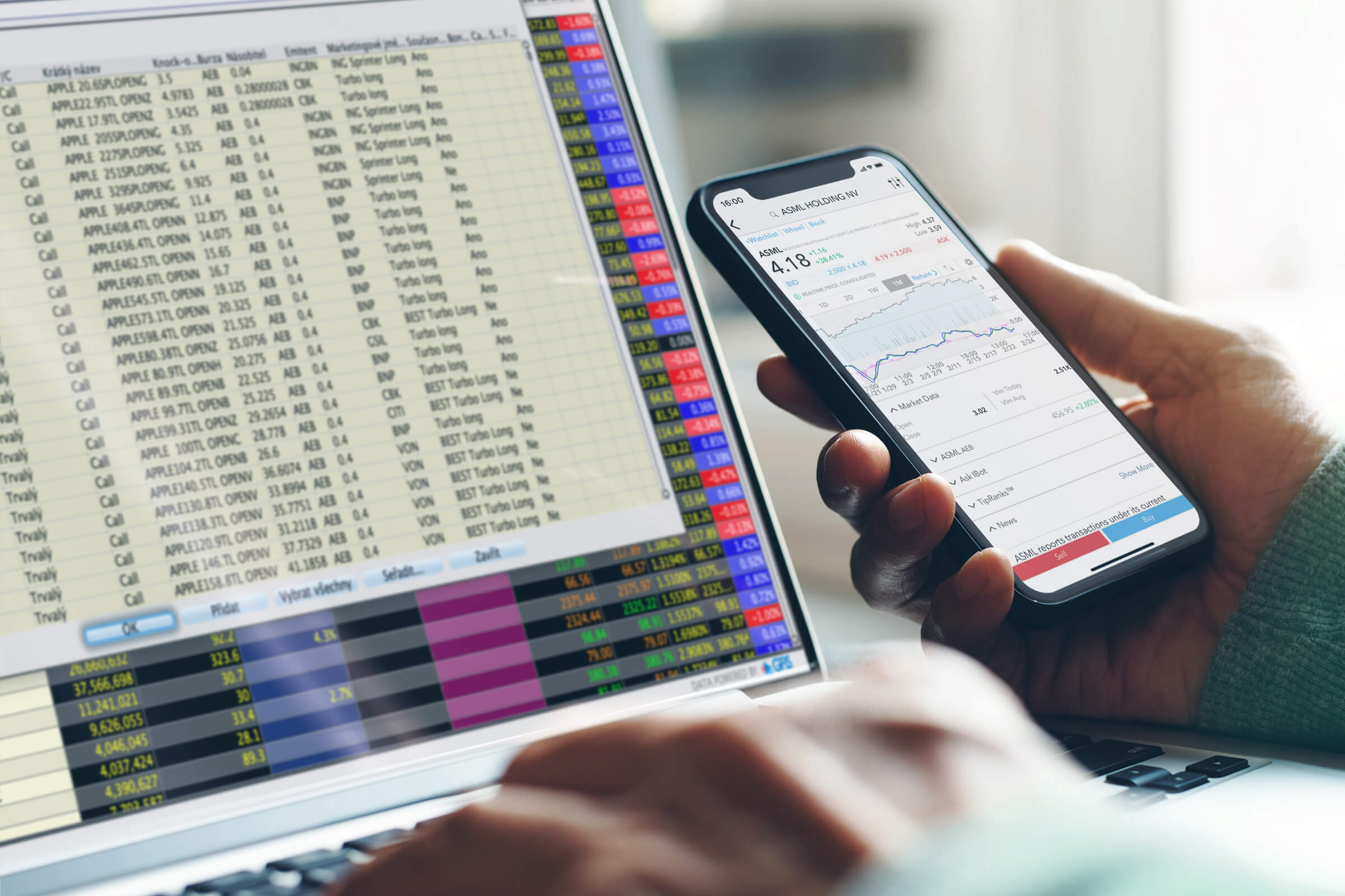 Obchodujte certifikáty prostřednictvím online brokera LYNX Investor obchodující certifikáty a jiné cenné papíry přes mobilní obchodní aplikaci i platformu pro stolní počítač