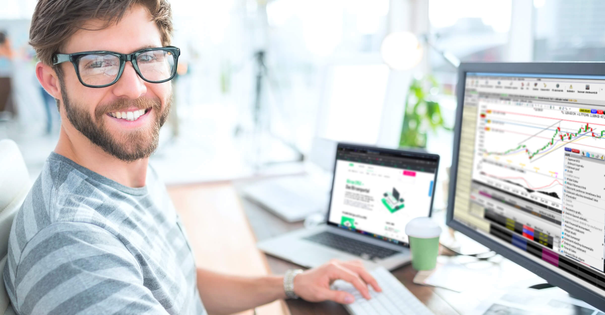 Úspěšný trader a klient LYNX obchodující prostřednictvím platformy Trader Workstation (TWS)