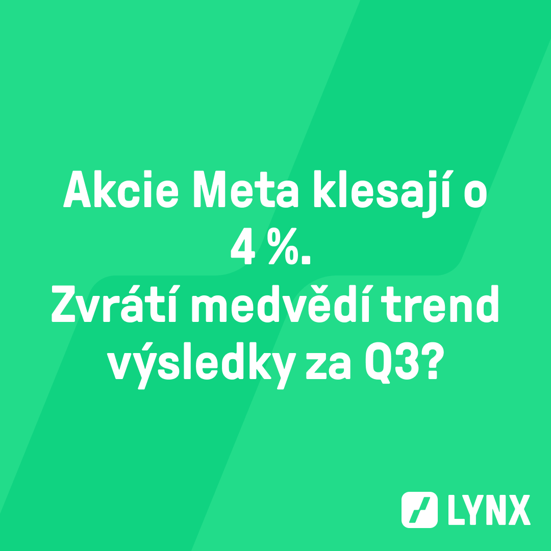 Akcie Meta klesají o 4 %. Zvrátí medvědí trend výsledky za Q3?