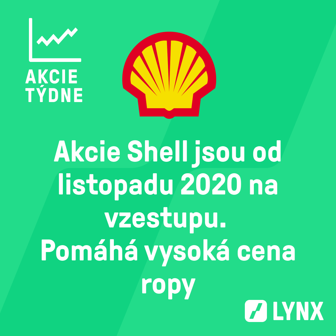 Akcie Shell jsou od listopadu 2020 na vzestupu. Pomáhá vysoká cena ropy