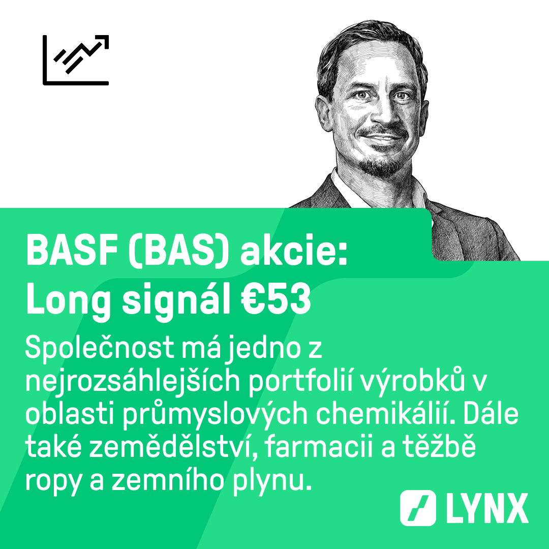 Long signál €53 na akcie BASF (BAS)