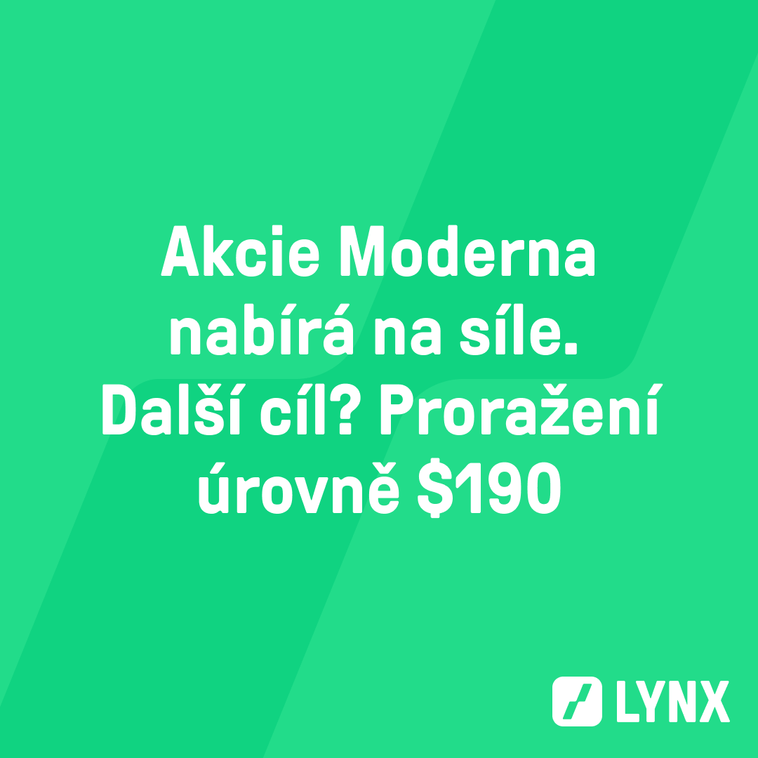 Akcie Moderna nabírá na síle. Další cíl? Proražení úrovně $190