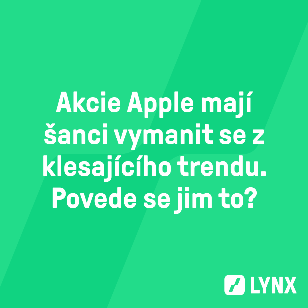 Akcie Apple mají šanci vymanit se z klesajícího trendu. Povede se jim to?