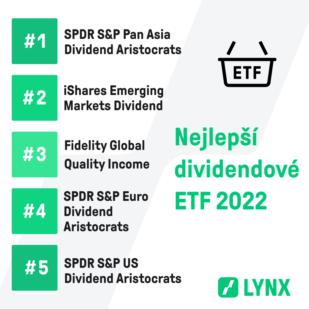 Seznam 5 nejlepších dividendových ETF 2022