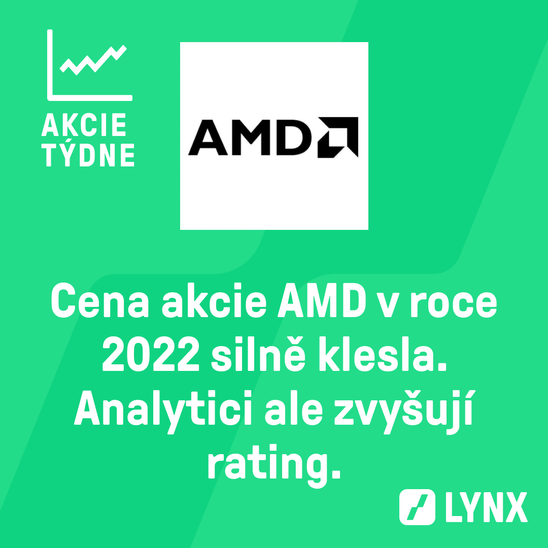 Cena akcie AMD v roce 2022 silně klesla. Analytici ale zvyšují rating