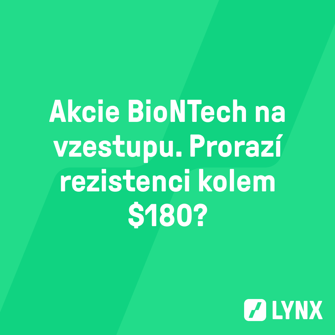 Akcie BioNTech na vzestupu. Prorazí rezistenci kolem $180?
