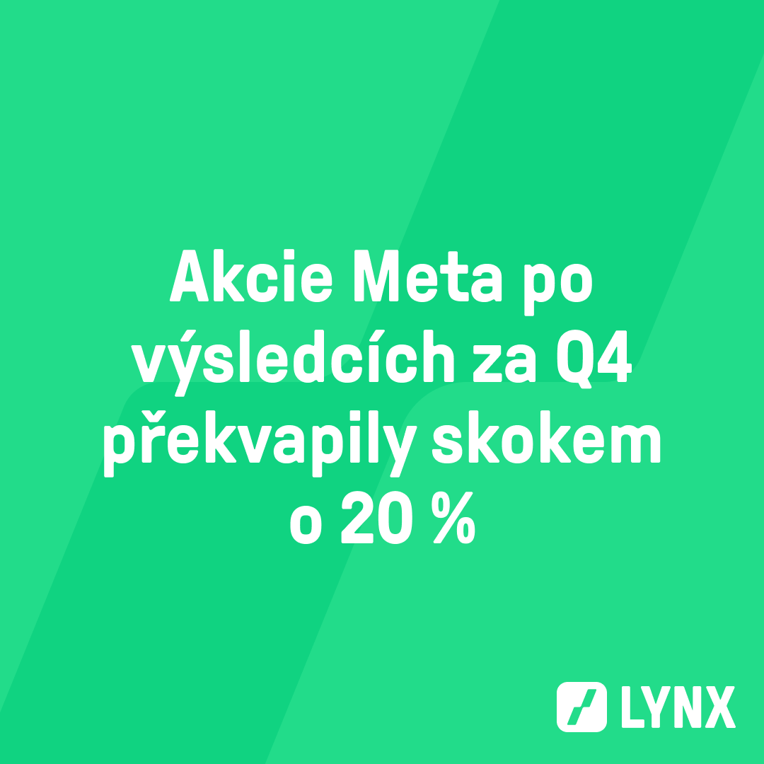 Akcie Meta po výsledcích za Q4 překvapily skokem o 20 %