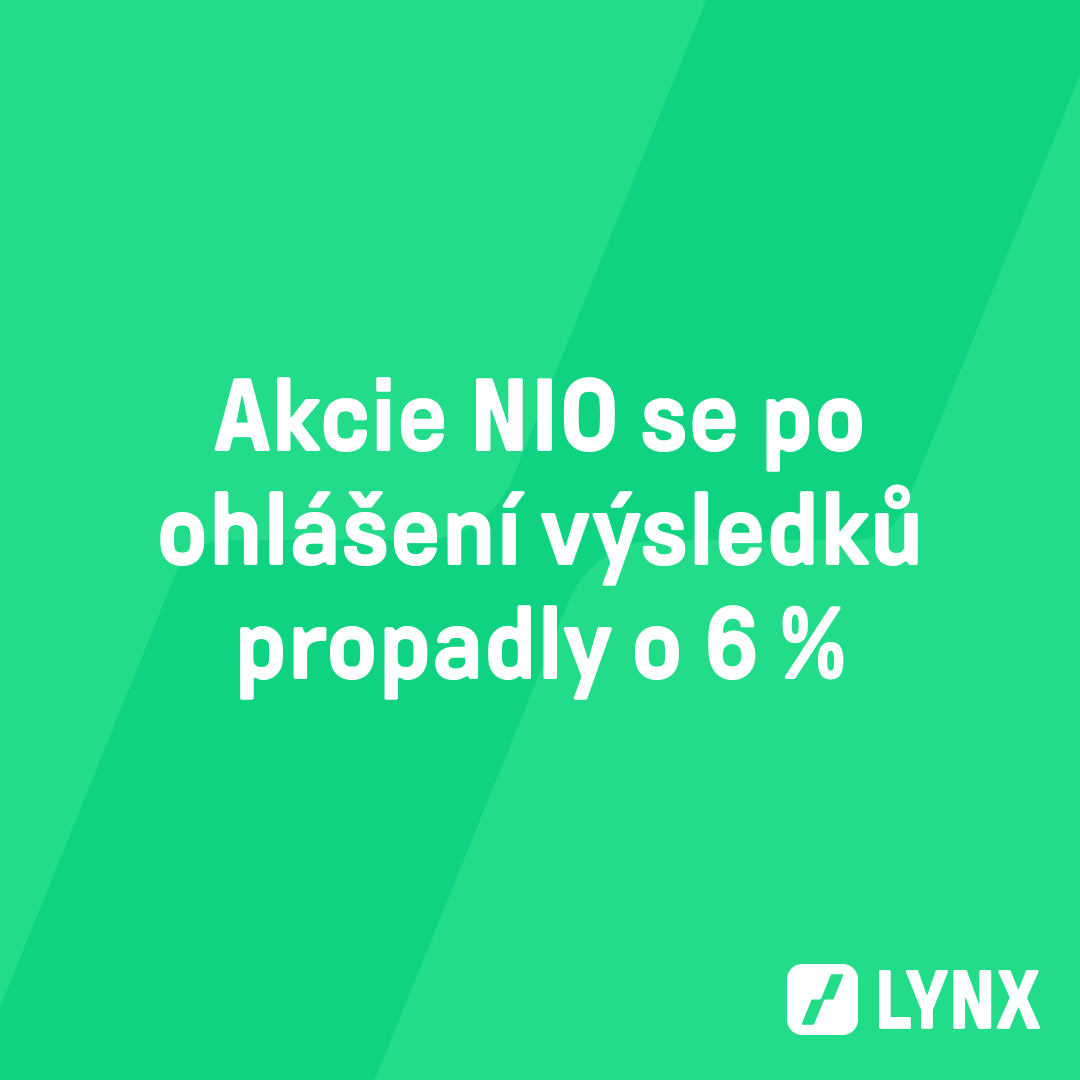 Akcie NIO se po ohlášení výsledků propadly o 6 %