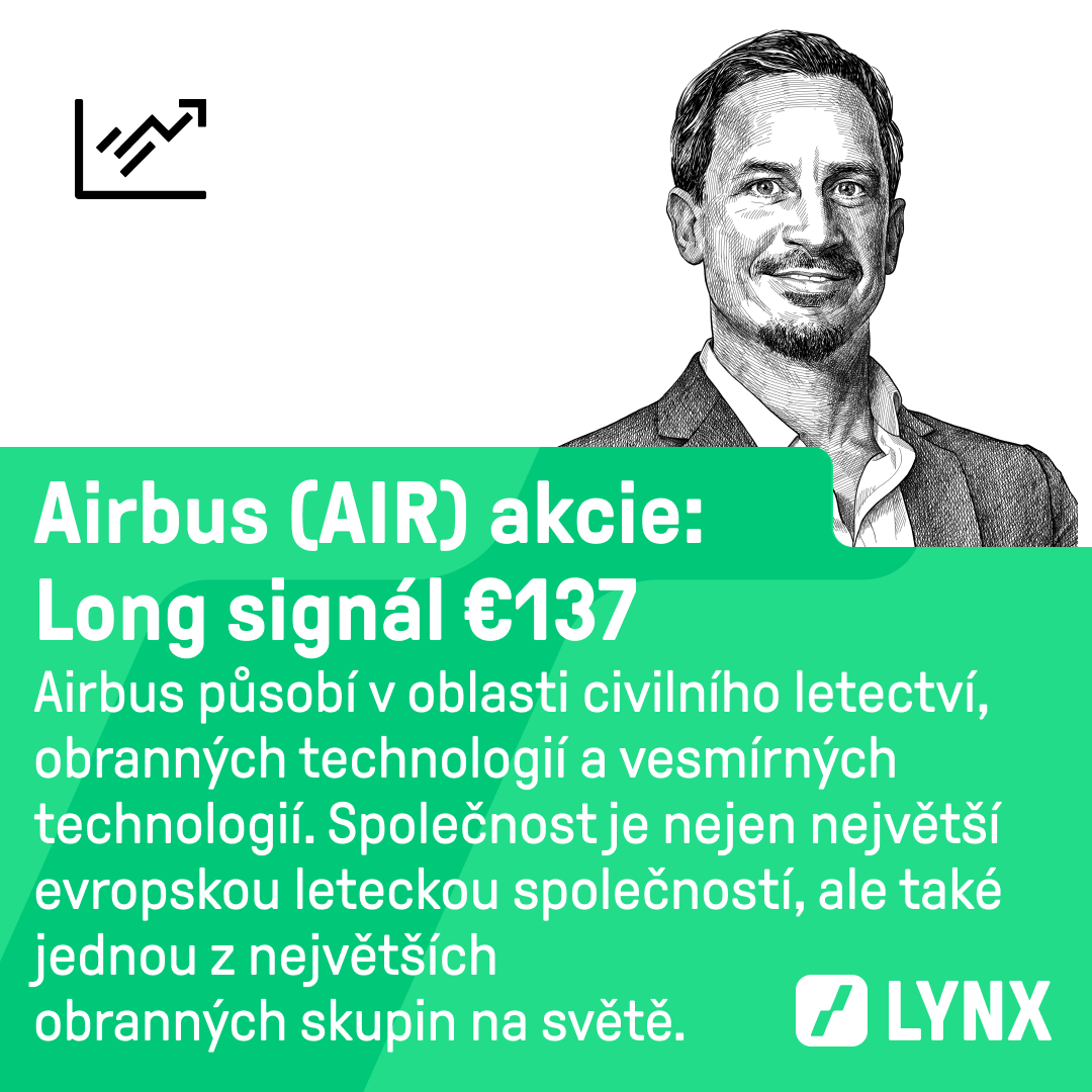 Long signál €137 na akcie Airbus (AIR)