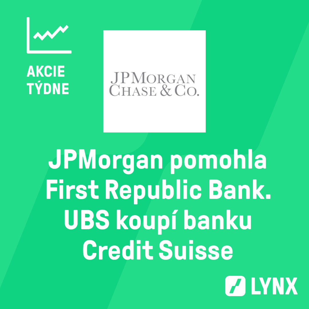 JPMorgan pomohla First Republic Bank. UBS koupí banku Credit Suisse