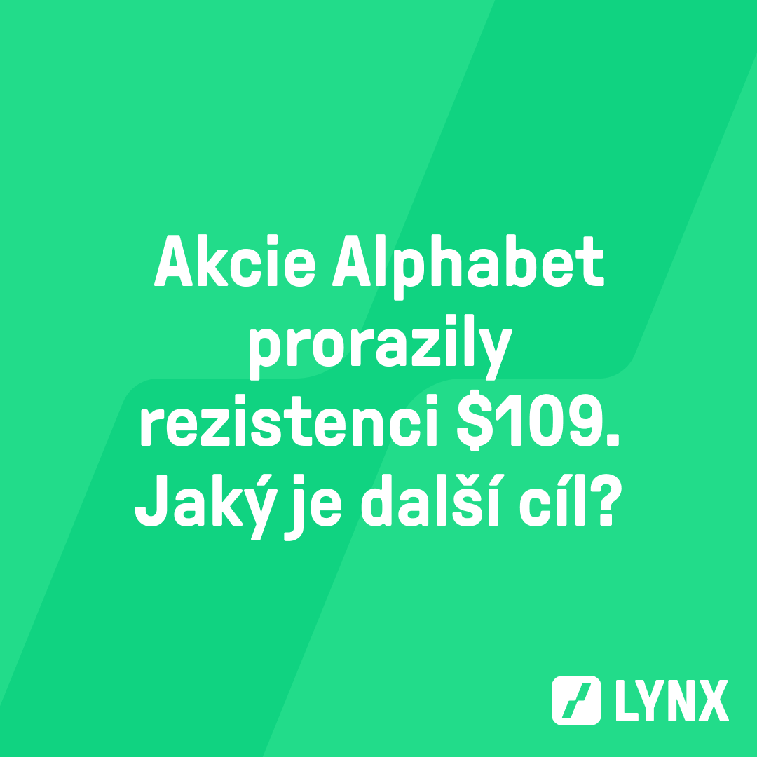 Akcie Alphabet prorazily rezistenci $109. Jaký je další cíl?
