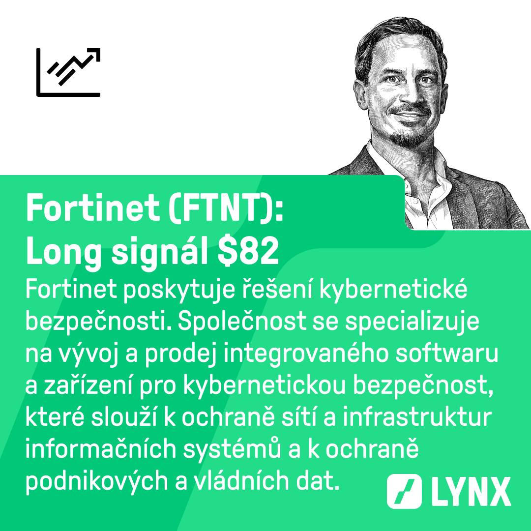 Long signál $82 na akcie Fortinet (FTNT)