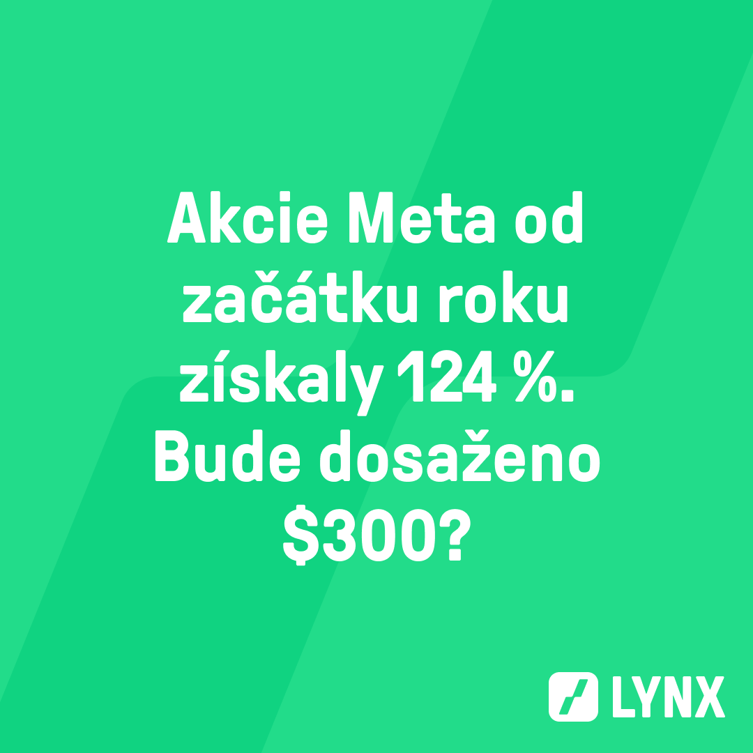 Akcie Meta od začátku roku získaly 124 %. Bude dosaženo $300?