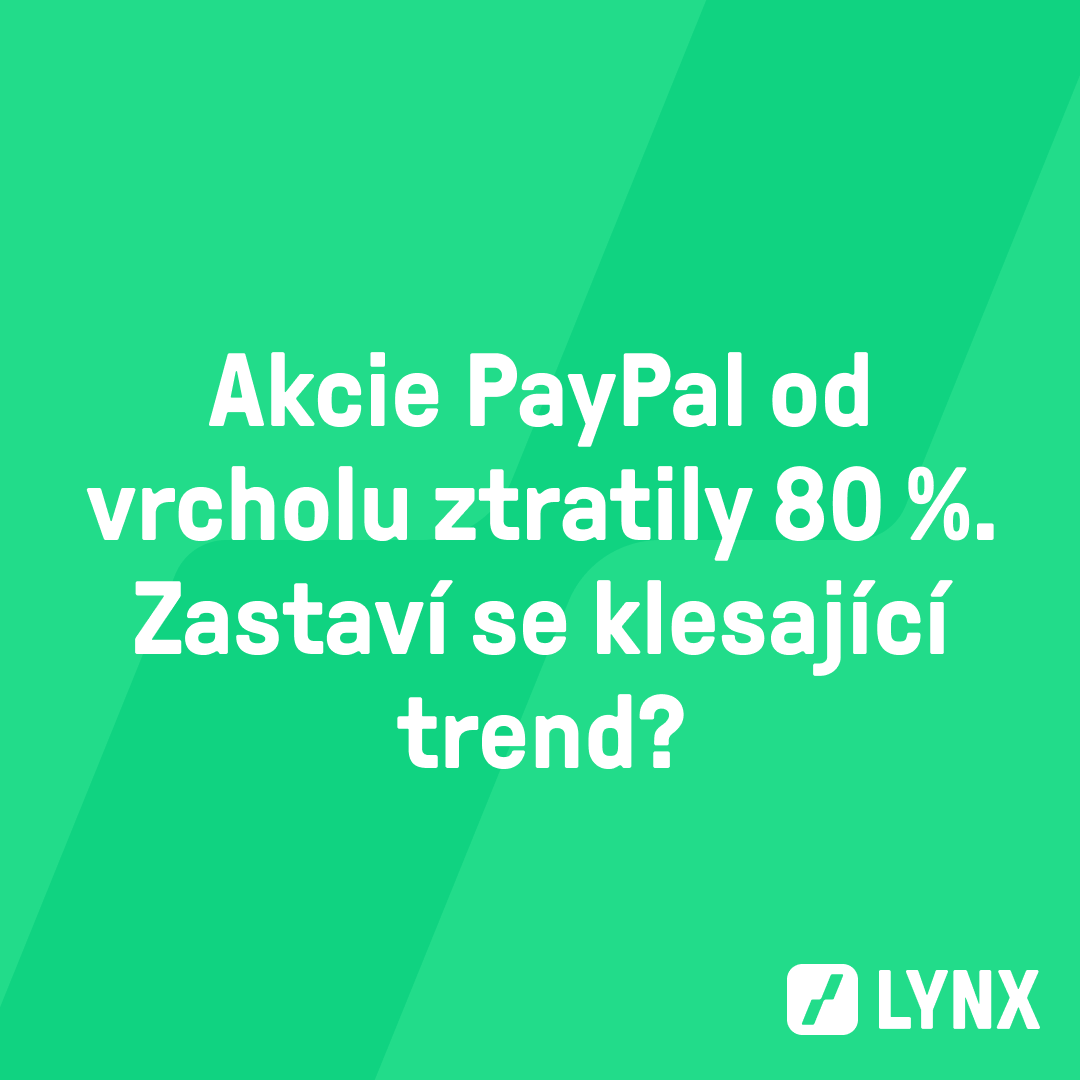 Akcie PayPal od vrcholu ztratily 80 %. Zastaví se klesající trend?