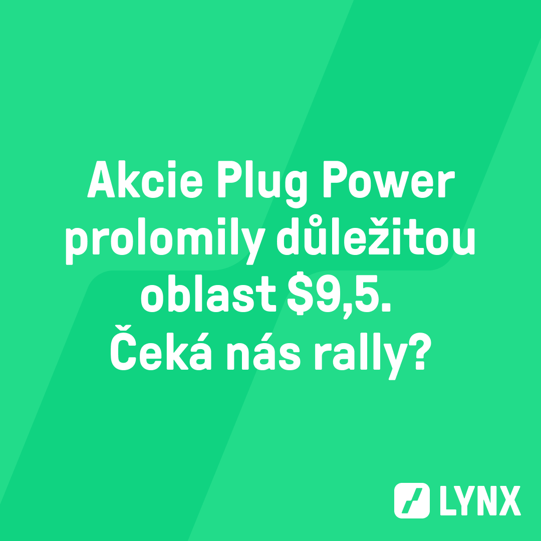 Akcie Plug Power prolomily důležitou oblast $9,5. Čeká nás rally?