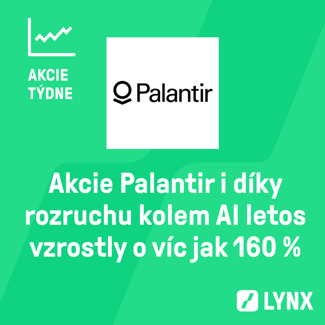 Akcie Palantir i díky rozruchu kolem AI letos vzrostly o víc jak 160 %