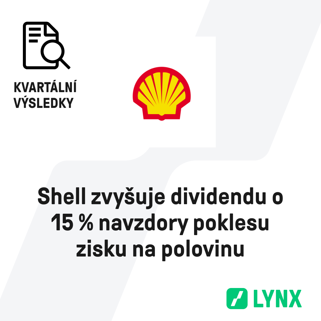 Shell zvyšuje dividendu o 15 % navzdory poklesu zisku na polovinu