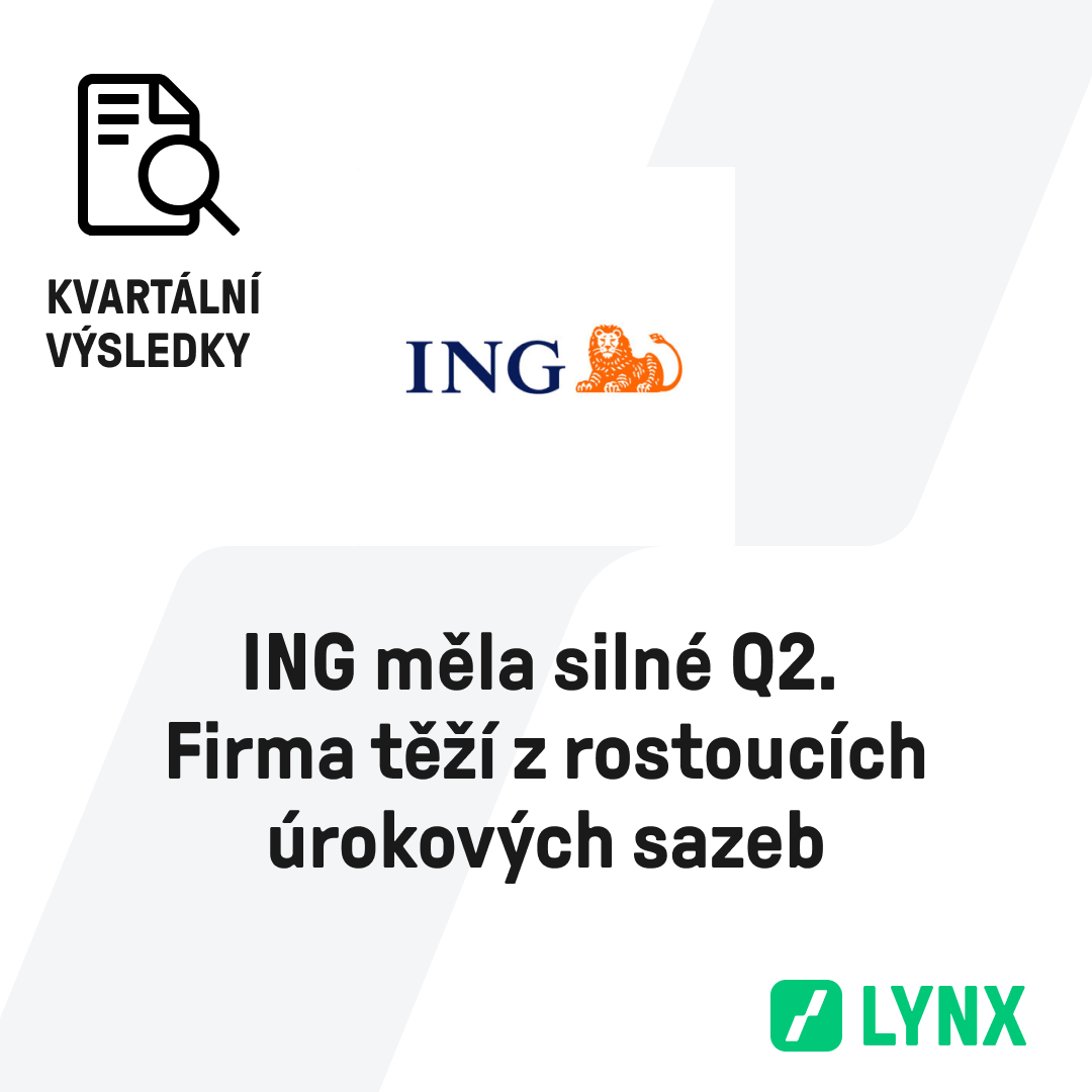 ING měla silné Q2. Firma těží z rostoucích úrokových sazeb