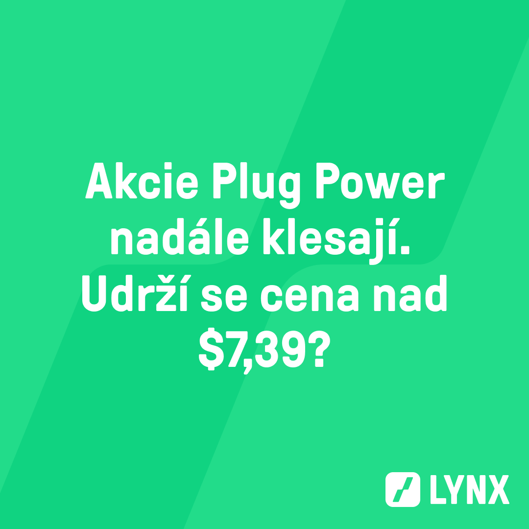 Akcie Plug Power nadále klesají. Udrží se cena nad $7,39?