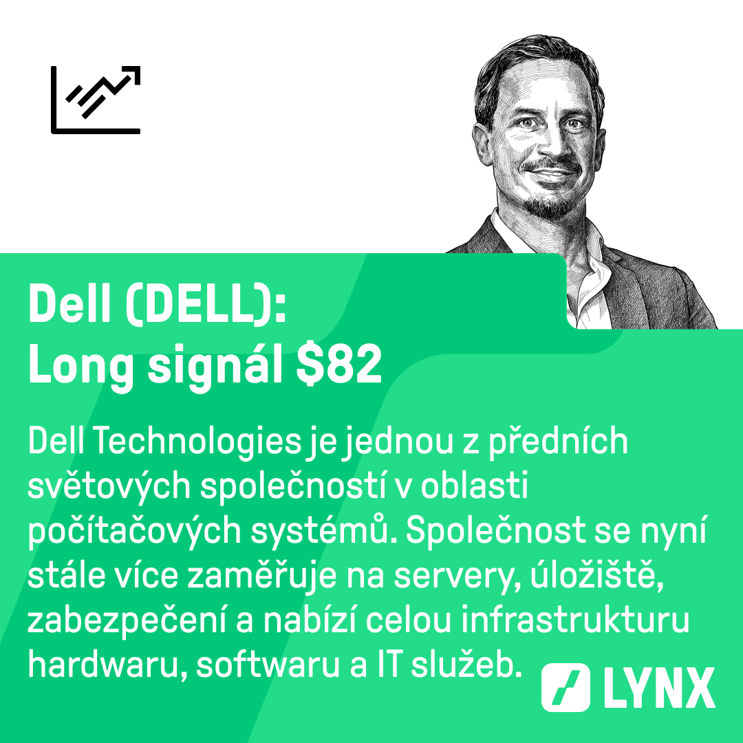 Long signál $82 na akcie Dell (DELL)