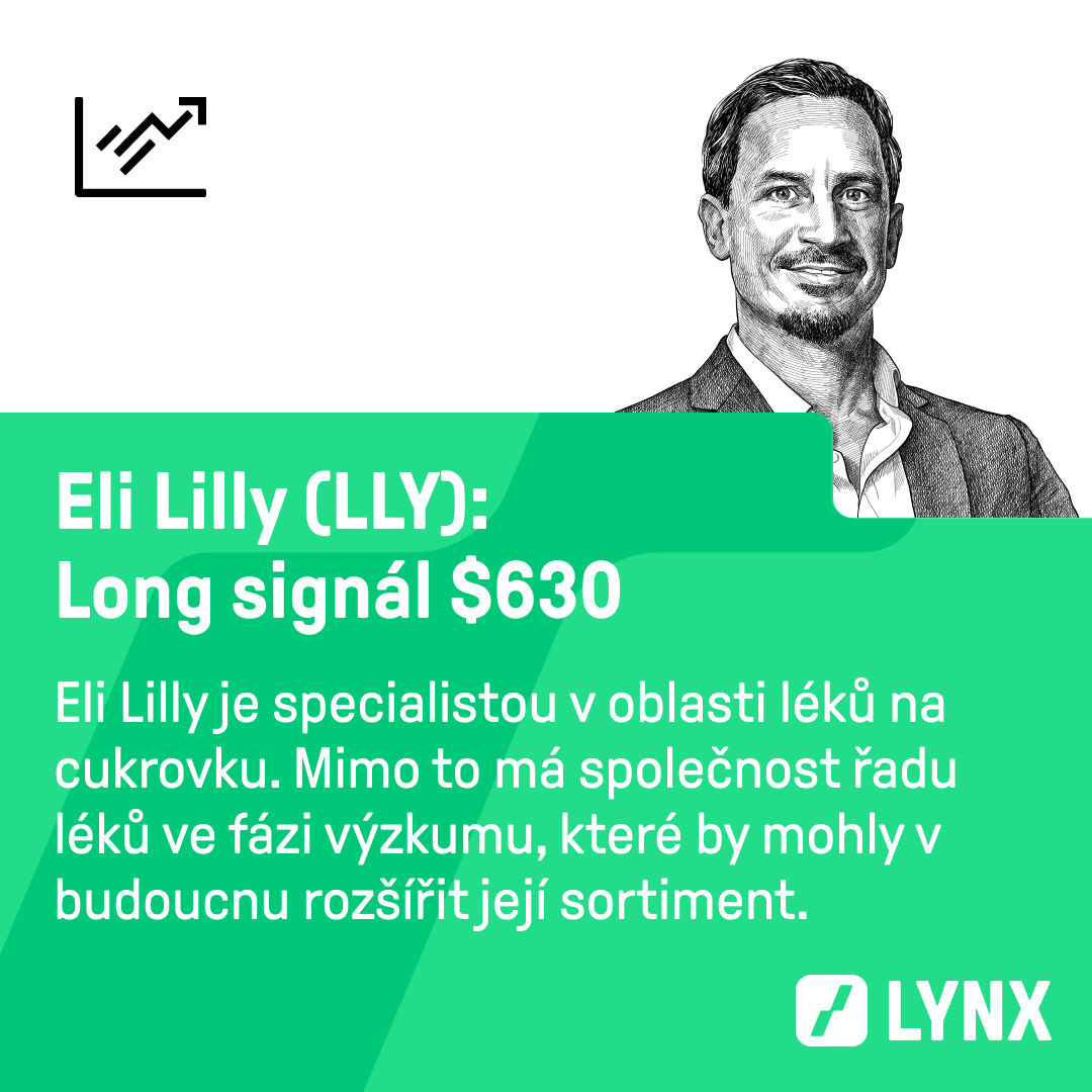 Long signál $630 na akcie Eli Lilly (LLY)