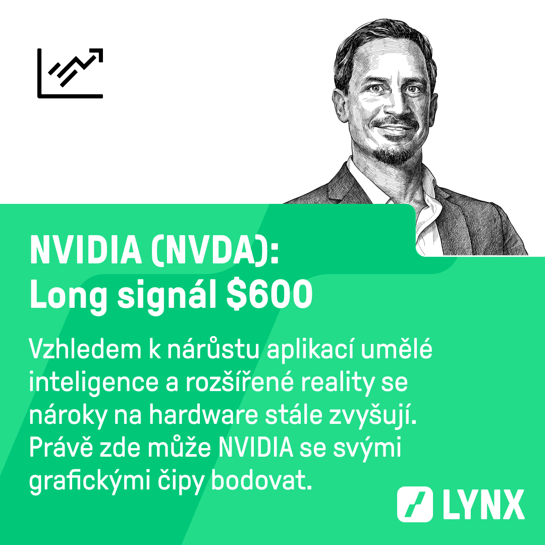 Long signál $600 na akcie NVIDIA (NVDA)