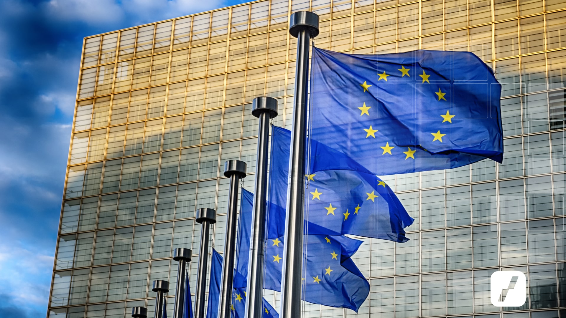 Evropská unie vlajky - vlasjka EU. makro