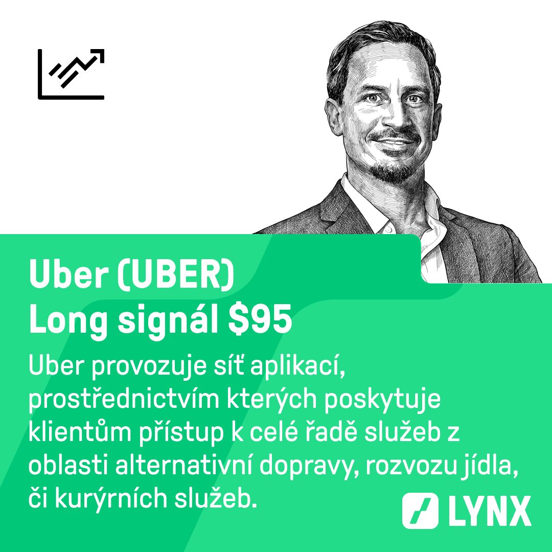 Long signál $95 na akcie Uber (UBER)