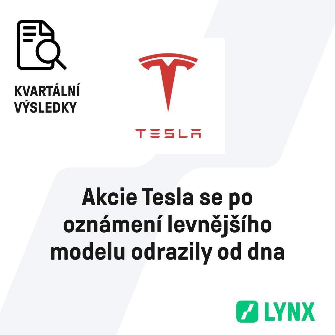 Akcie Tesla se po oznámení levnějšího modelu odrazily od dna