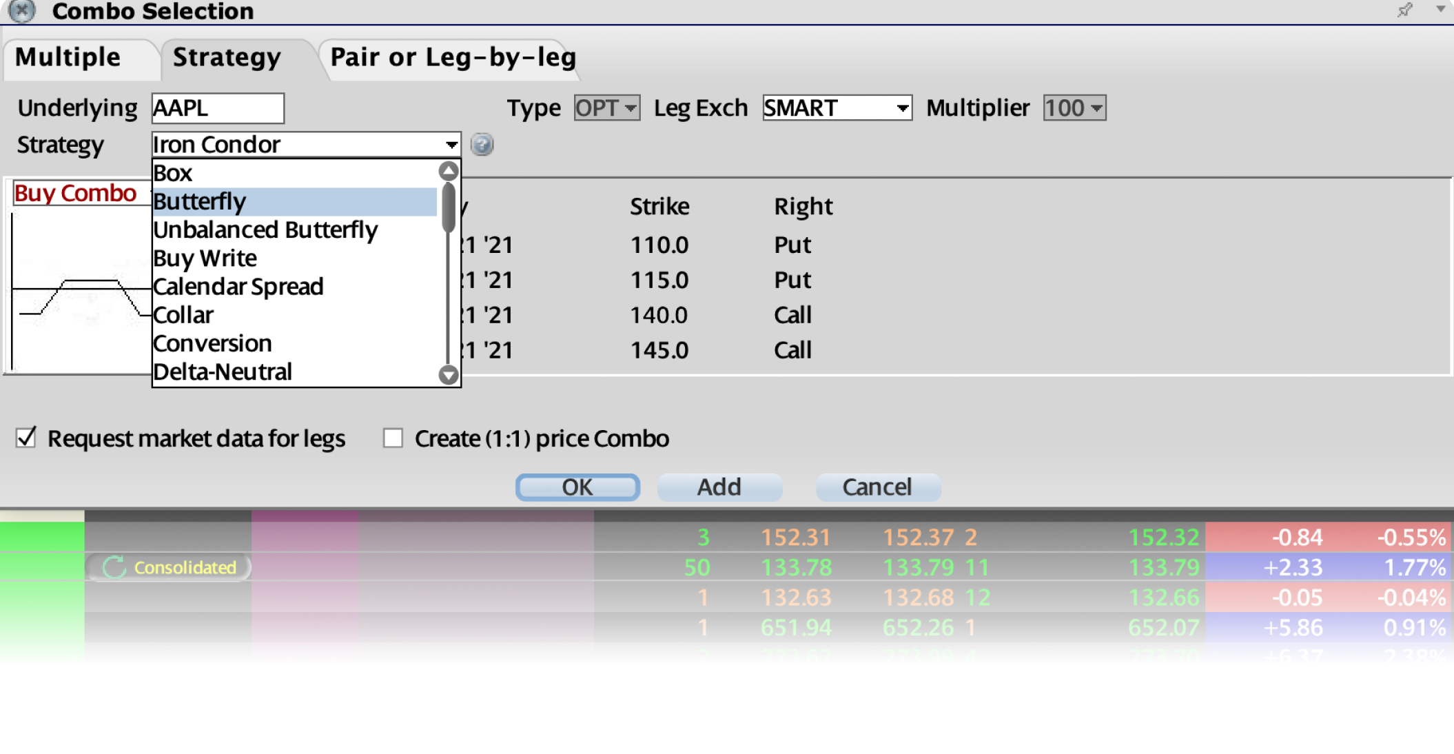 ComboTrader v TWS
